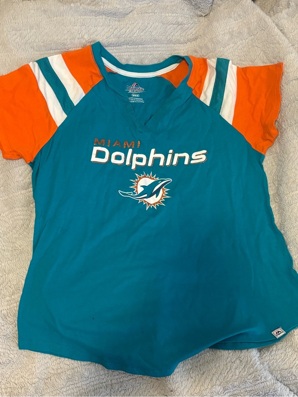 Miami Dolphins Woman’s Teal & Orange Graphic Teet